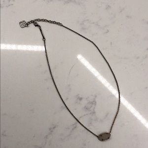 Kendra Scott white druzy necklace